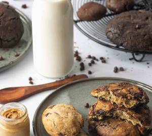Triple chocolate chip cookies