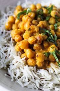 Channa Masala + Jeera Rice + Mix Veg Raita