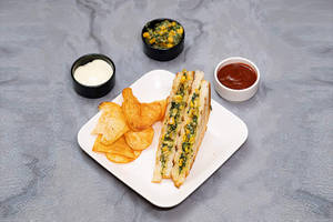 Corn And Spinach Sandwich