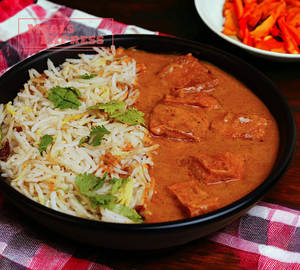 Soya Chaap Masala Rice Bowl