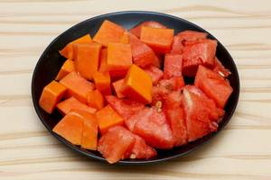 Watermelon Papaya Mixed Salad