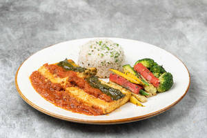 Grilled Cottage Cheese With Pesto Centre