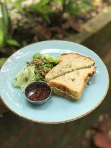 Poached Chicken & Jalapeno On Sourdough Bread