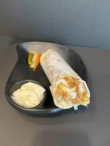 Spicy chicken shawarma roll