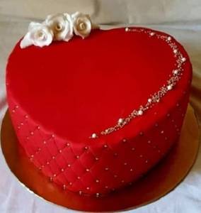 Egglessl Lovely Heart Shape Red Velvat Cake[1 Pound]