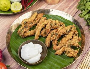 Lanka Posto Murgi [boneless Strips] With Mayo Dip [12 Pcs]