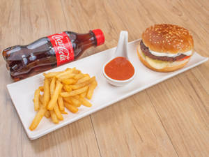 French Fries + Veg Burger + Cold Drink 250 Ml