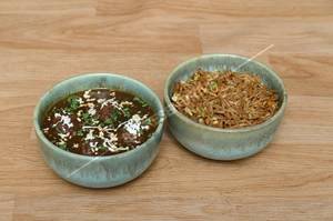 Egg Fried Rice With Manchurian