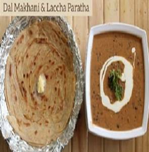 Dal Makhani With Lacha Parantha And Coke