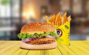 Veg Nikku Singh Burger + Regular Fries
