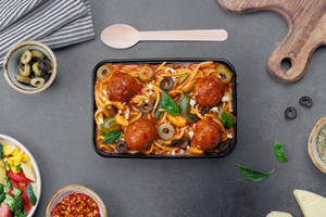 Spaghetti With Cheese Balls