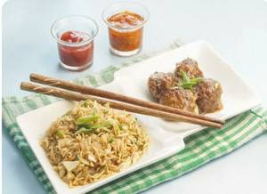 Veg Fried Rice & Manchurian Bowl