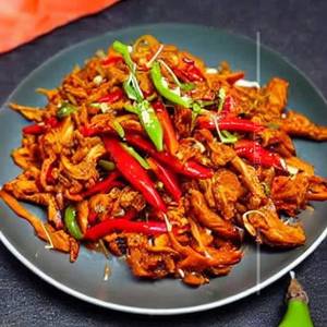 Chilli Garlic Shredded Chicken 