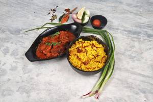 Luchi Or Basanti Pulao + Mutton Kasha Combo