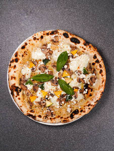 Mushroom Burnt Butter Zucchini Pizza