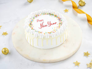 Happy New Year Vanilla Cake