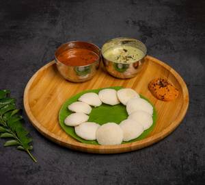 Button Idli [12 Pieces] With Sambhar
