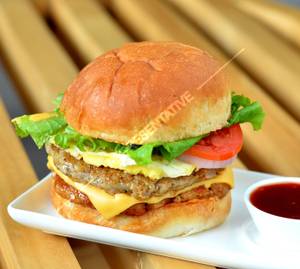 Spicy Veg Double Cheese Burger