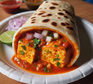Chilli Garlic Paneer Schezwan Roll