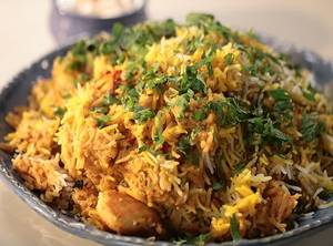 Veg. Biryani With Aloo Dum
