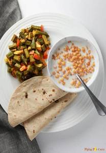 Bhindi Fry With Butter Roti (3 Pcs)