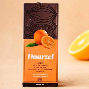 70% Dark Chocolate Bar With Orange | Vegan & Gluten Free | 50 Grams