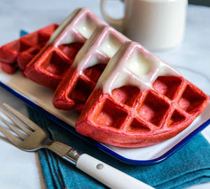 Red velvet waffle