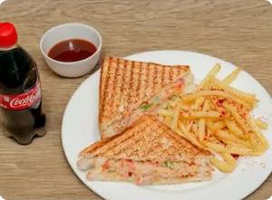 Veg Sandwich With French Fries