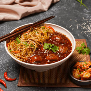 Chicken Manchurian Hakka Noodles Bowl