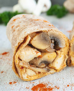 Cheesy Mushroom Wrap