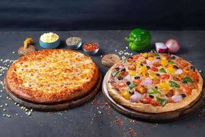 Veg Cheese Pizza (medium) + Margarita Pizza (Medium)