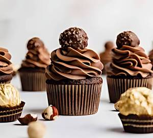 Ferrero Rocher Chocolate Cupcake [2 Pieces]