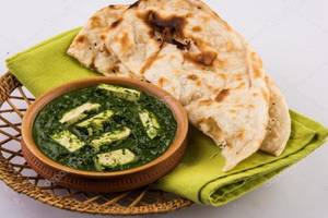 Palak Paneer + 5 Butter Roti+salad + Lasan Chutney