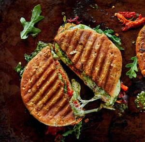 Smoked Mushroom And Broccoli Sandwich