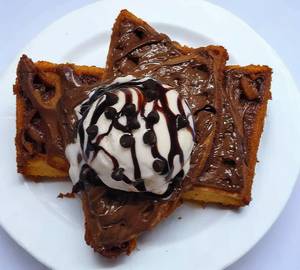 Waffles With Ice Cream