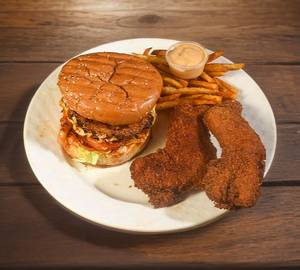 Fried Chicken Wings& BBQ Chicken Burger Meal