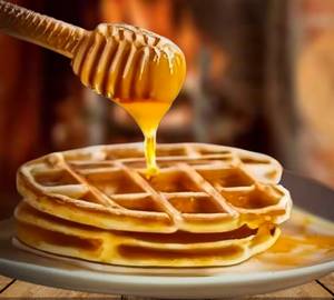 Caramal honey waffle