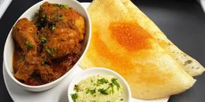 Dosa + Chicken Roast