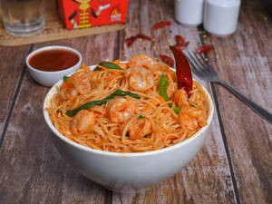 Schezwan Prawns Noodles