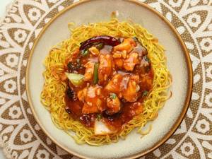 Chicken Pan-fried Noodles