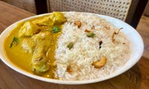 Ghee Rice With Malabar Chicken Curry