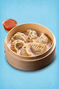 Chicken Classic Momo With Momo Chutney (Choose Steamed/ Fried)