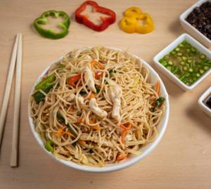 Chicken Pan Fried Noodles with Sauce