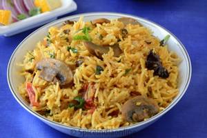 Mashroom Tikka Biryani + Raita