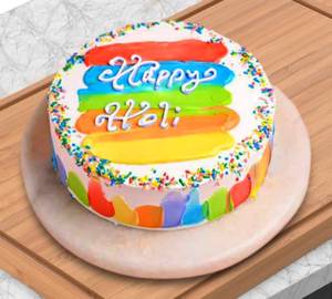 Eggless Let's Play Holi Butterscotch Cake