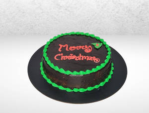 Merry Christmas Dark Chocolate Cake
