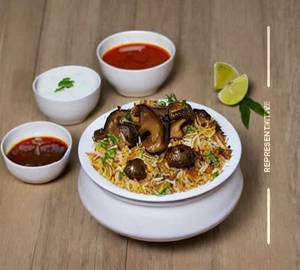 Mushroom biryani