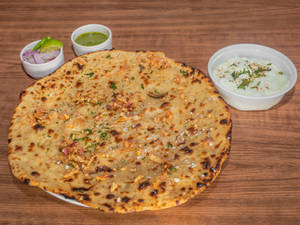 Mix Parantha With Curd