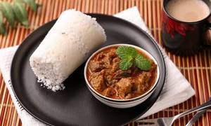 Puttu + Beef Curry