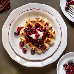Cranberry waffle